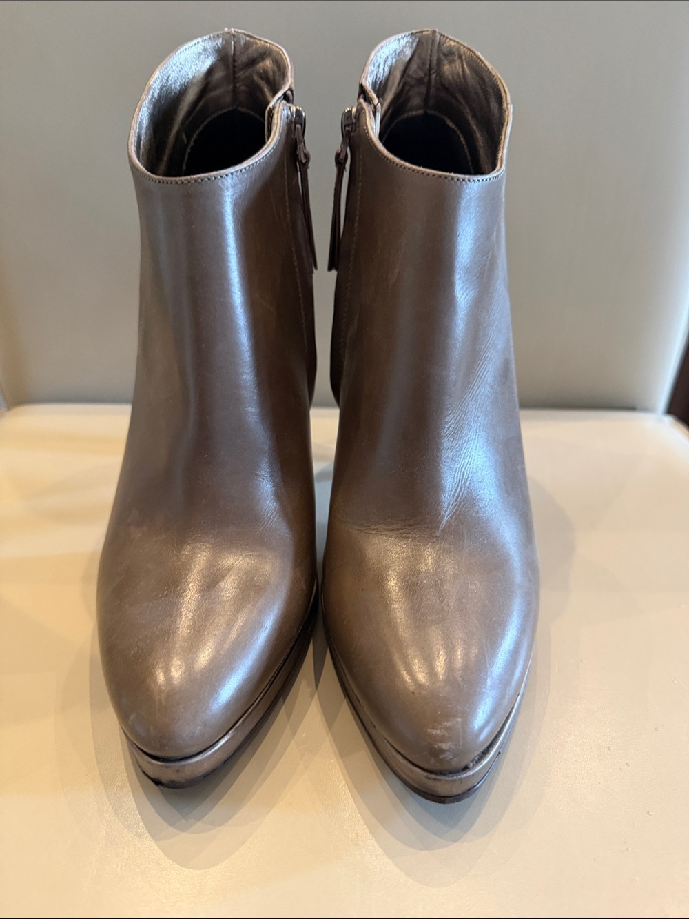 Boss Hugo Boss Taupe Ankle Boots